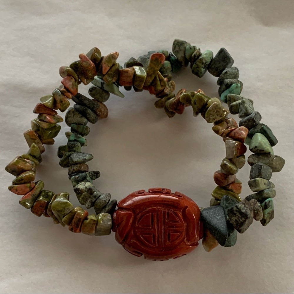 Double Strand Stone Fashion Bracelet